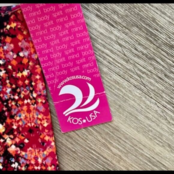 KOS USA pink multi color leggings NWT - Picture 8 of 13